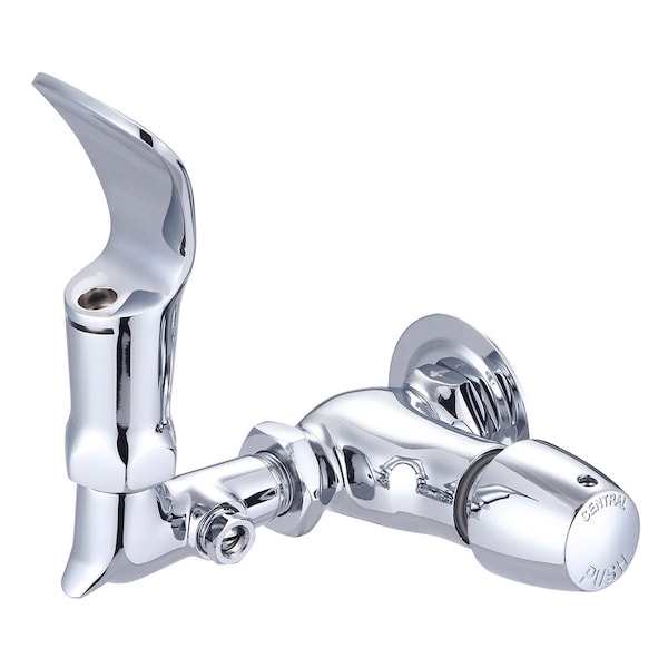 Drinking Faucet-Wallmount, NPT, Single Hole, Polished Chrome, Overall Height: 5.88"